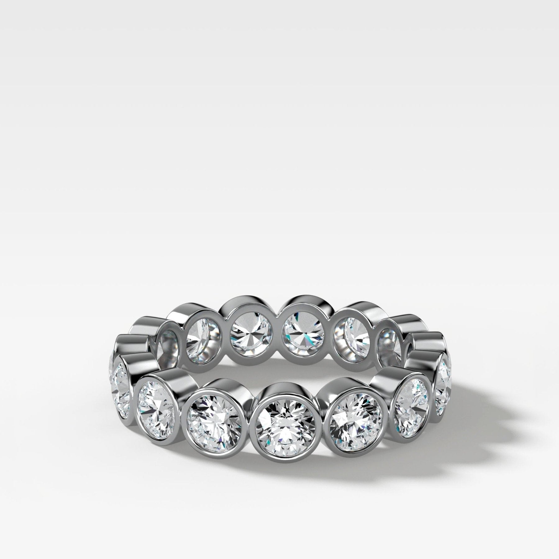 Midi Bezel Set Eternity Band With Round Cuts - GOODSTONE