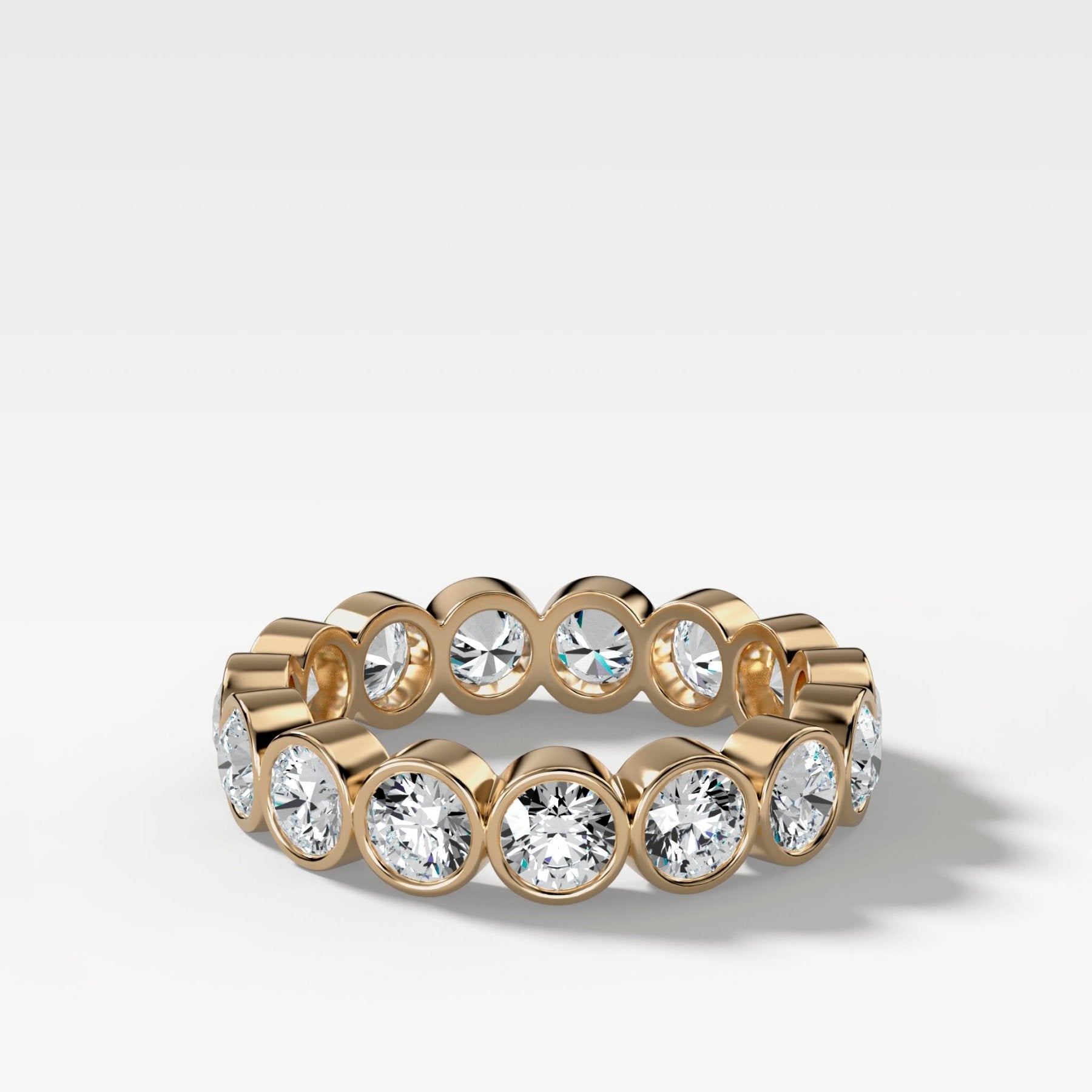Midi Bezel Set Eternity Band With Round Cuts - GOODSTONE