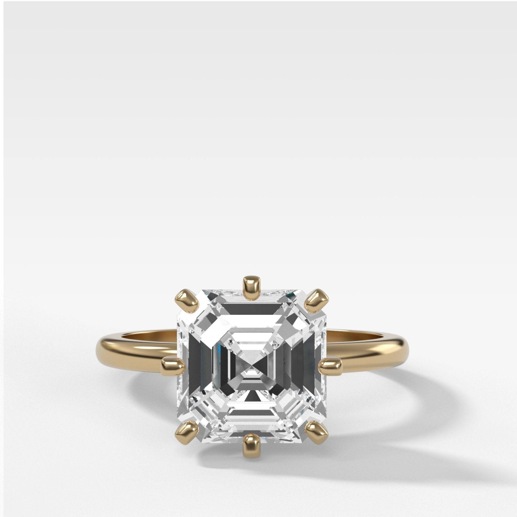 Nova Solitaire Engagement Ring With Asscher Cut Diamond - GOODSTONE