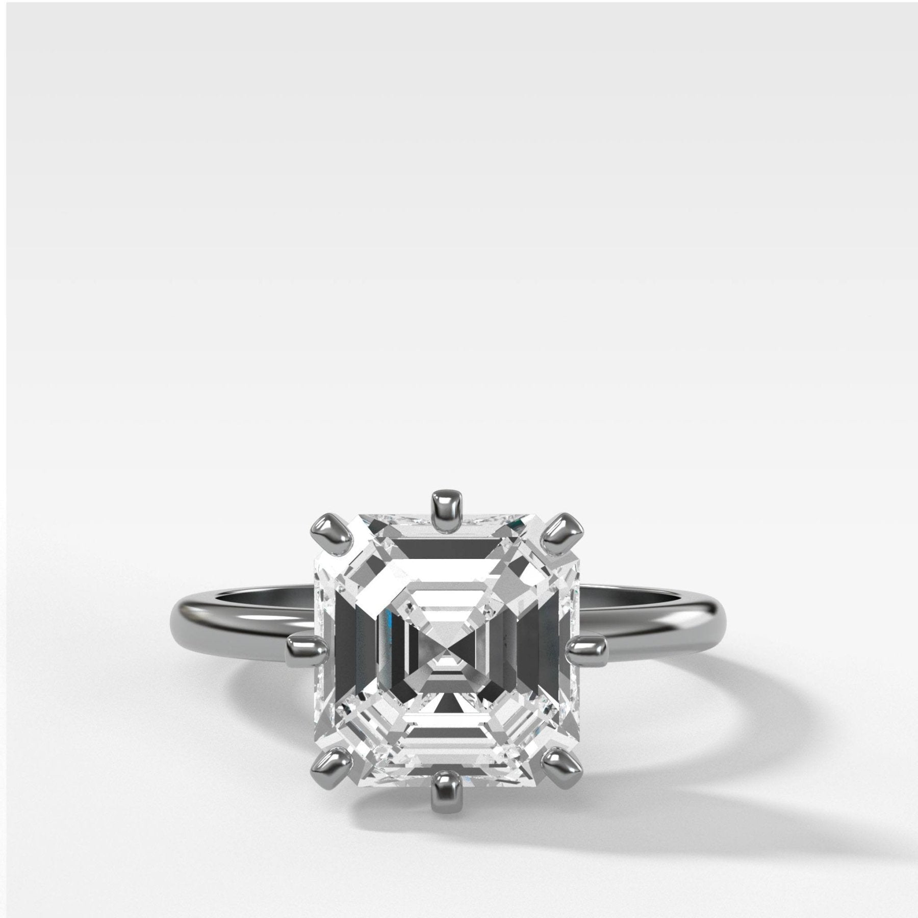 Nova Solitaire Engagement Ring With Asscher Cut Diamond - GOODSTONE