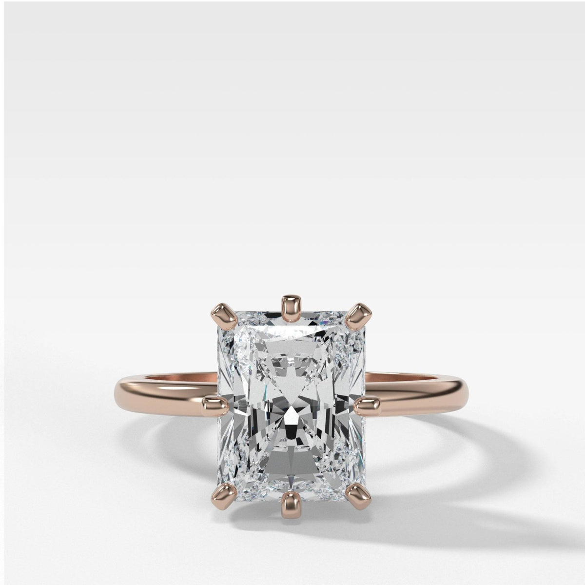 Nova Solitaire Engagement Ring With Elongated Radiant Cut Diamond - GOODSTONE