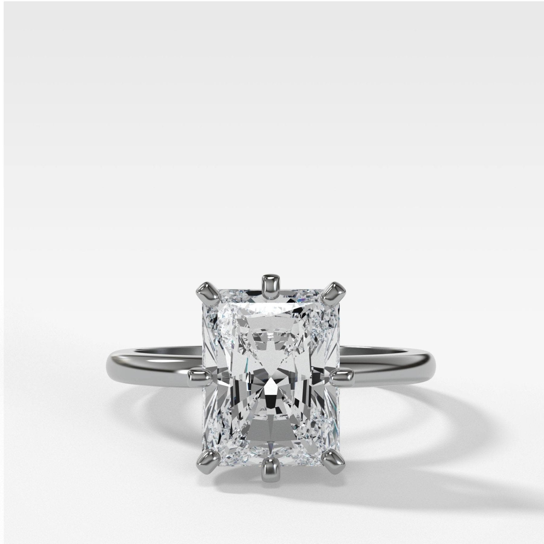 Nova Solitaire Engagement Ring With Elongated Radiant Cut Diamond - GOODSTONE