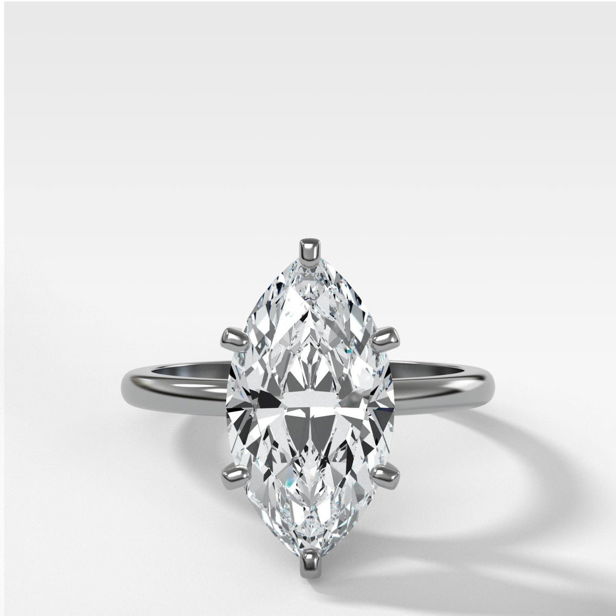 Nova Solitaire Engagement Ring With Marquise Cut Diamond - GOODSTONE