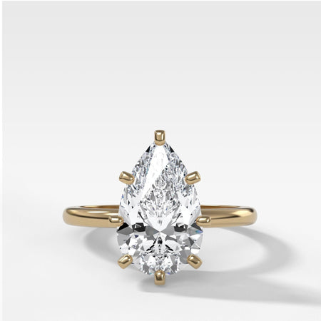 Nova Solitaire Engagement Ring Pear Cut Diamond