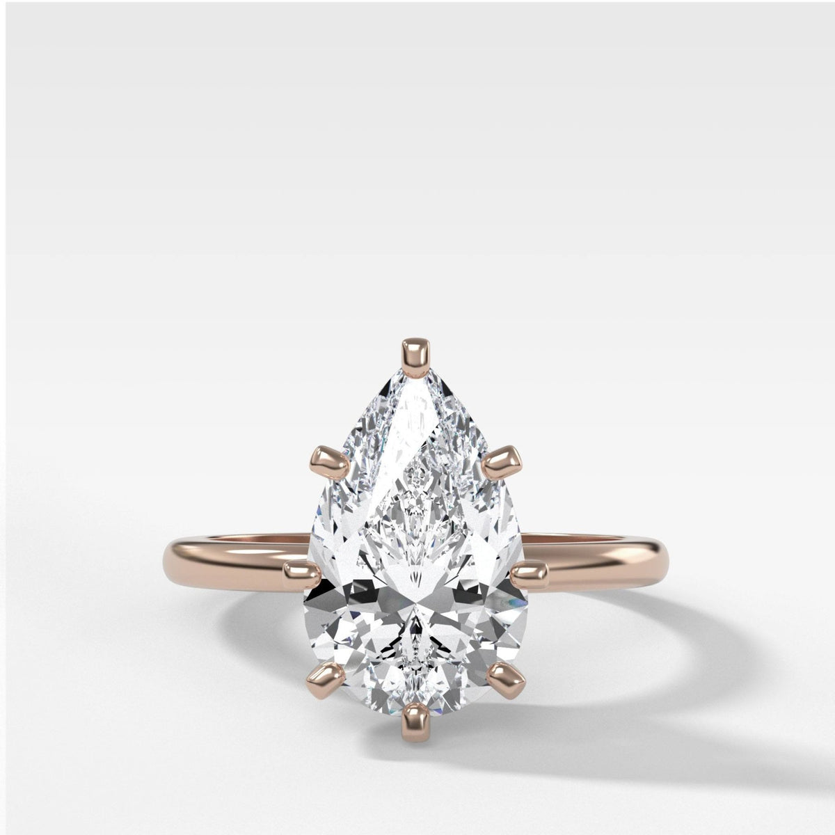 Nova Solitaire Engagement Ring With Pear Cut Diamond - GOODSTONE