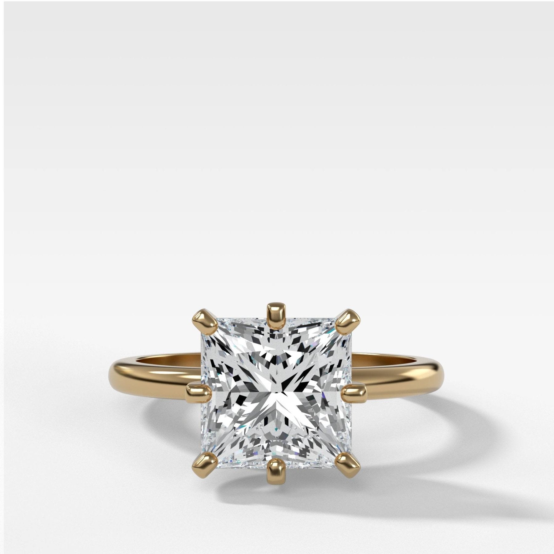 Nova Solitaire Engagement Ring With Princess Cut Diamond - GOODSTONE