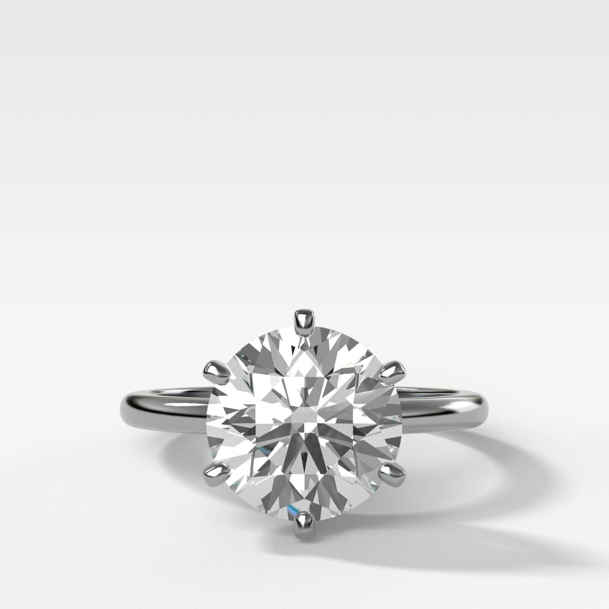 Nova Solitaire Engagement Ring With Round Cut Diamond - GOODSTONE