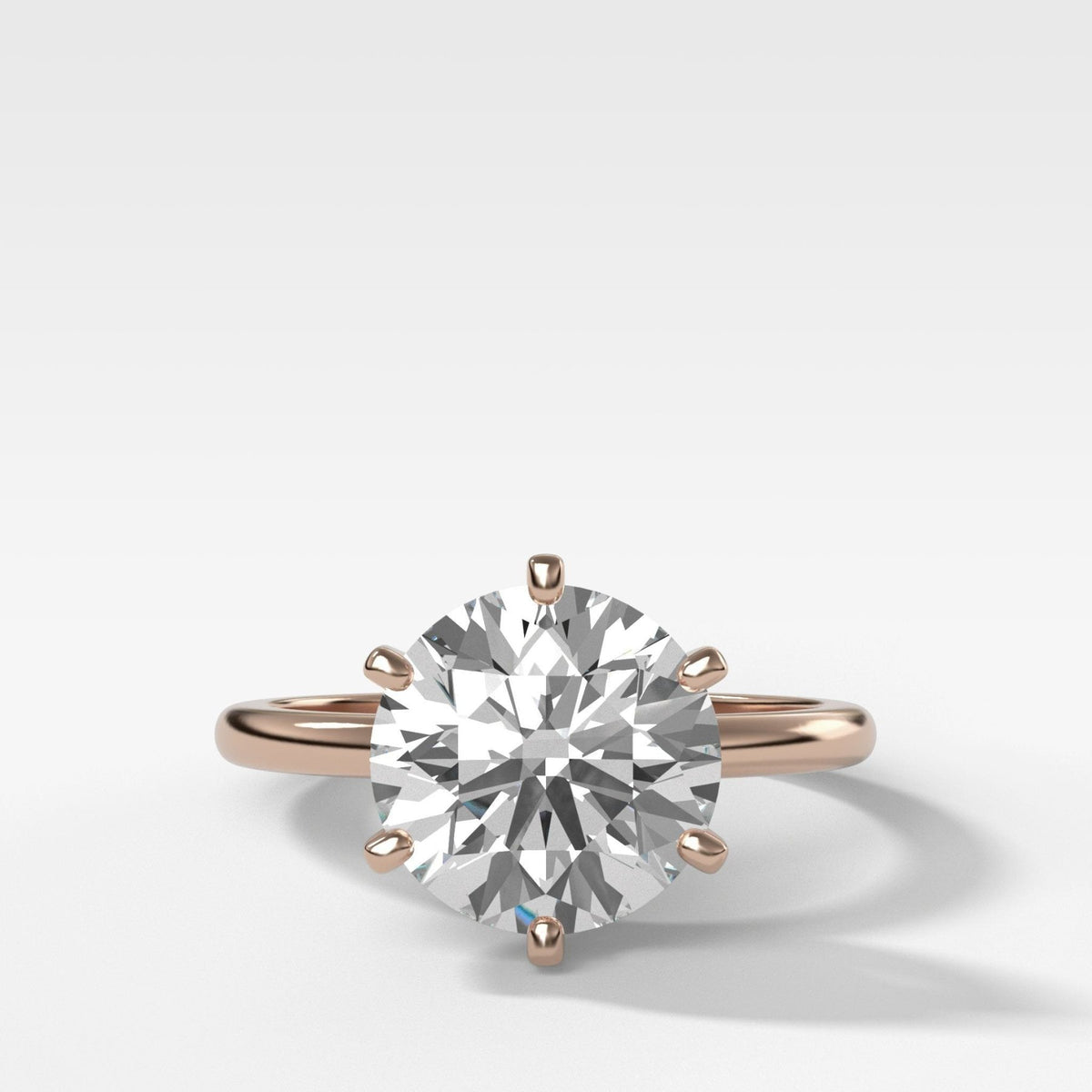 Nova Solitaire Engagement Ring With Round Cut Diamond - GOODSTONE