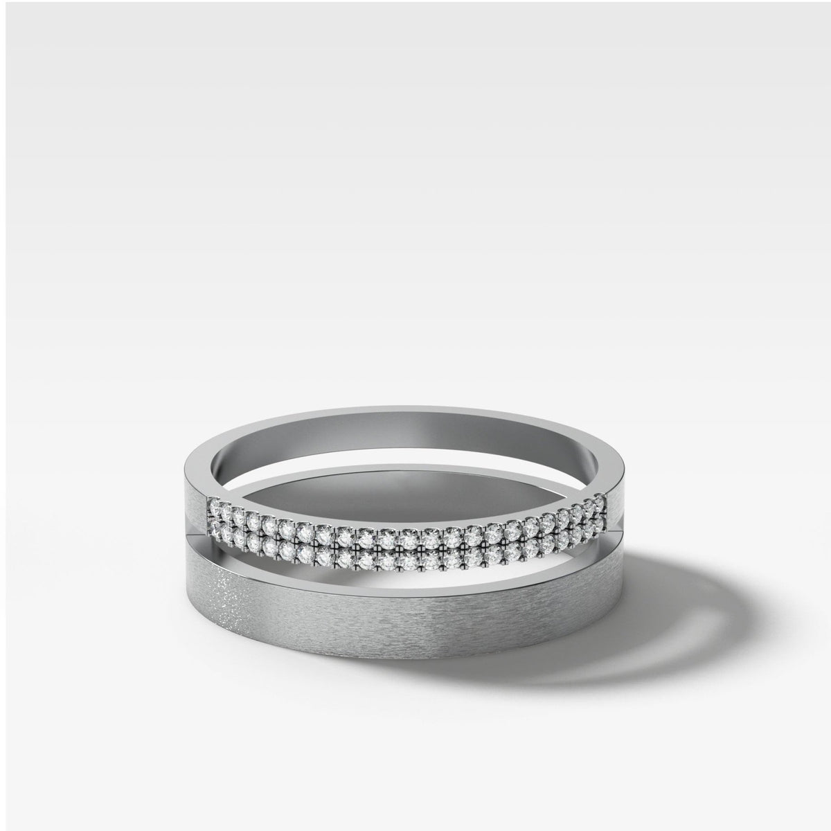 Orion Pavé Combo Wedding Band - GOODSTONE