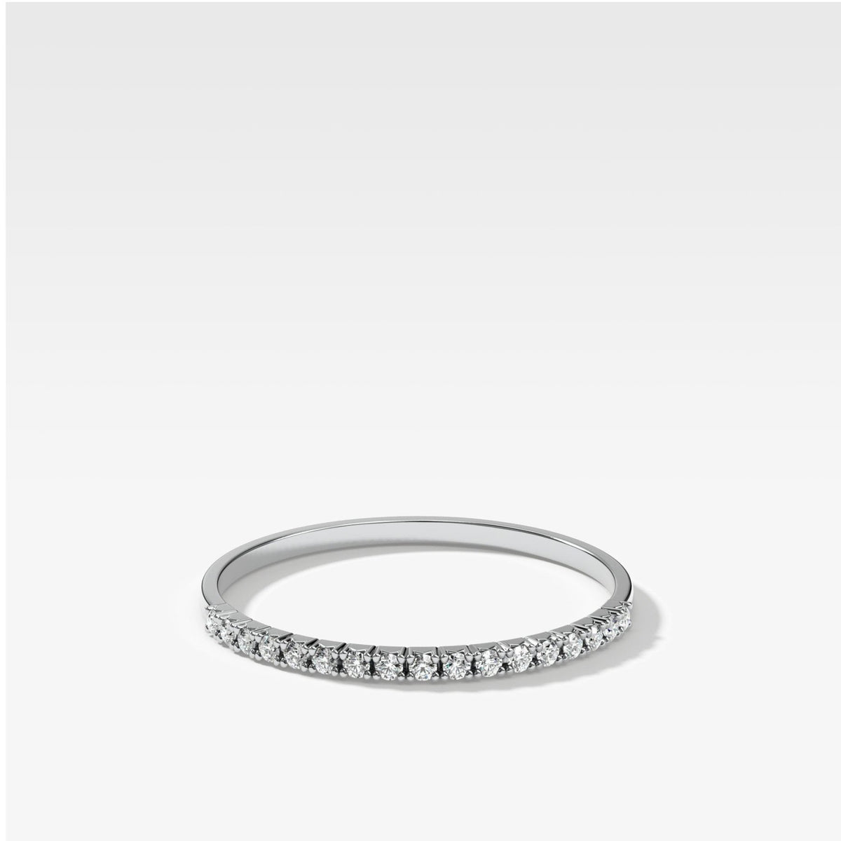 Petite French Pavé Wedding Band - GOODSTONE