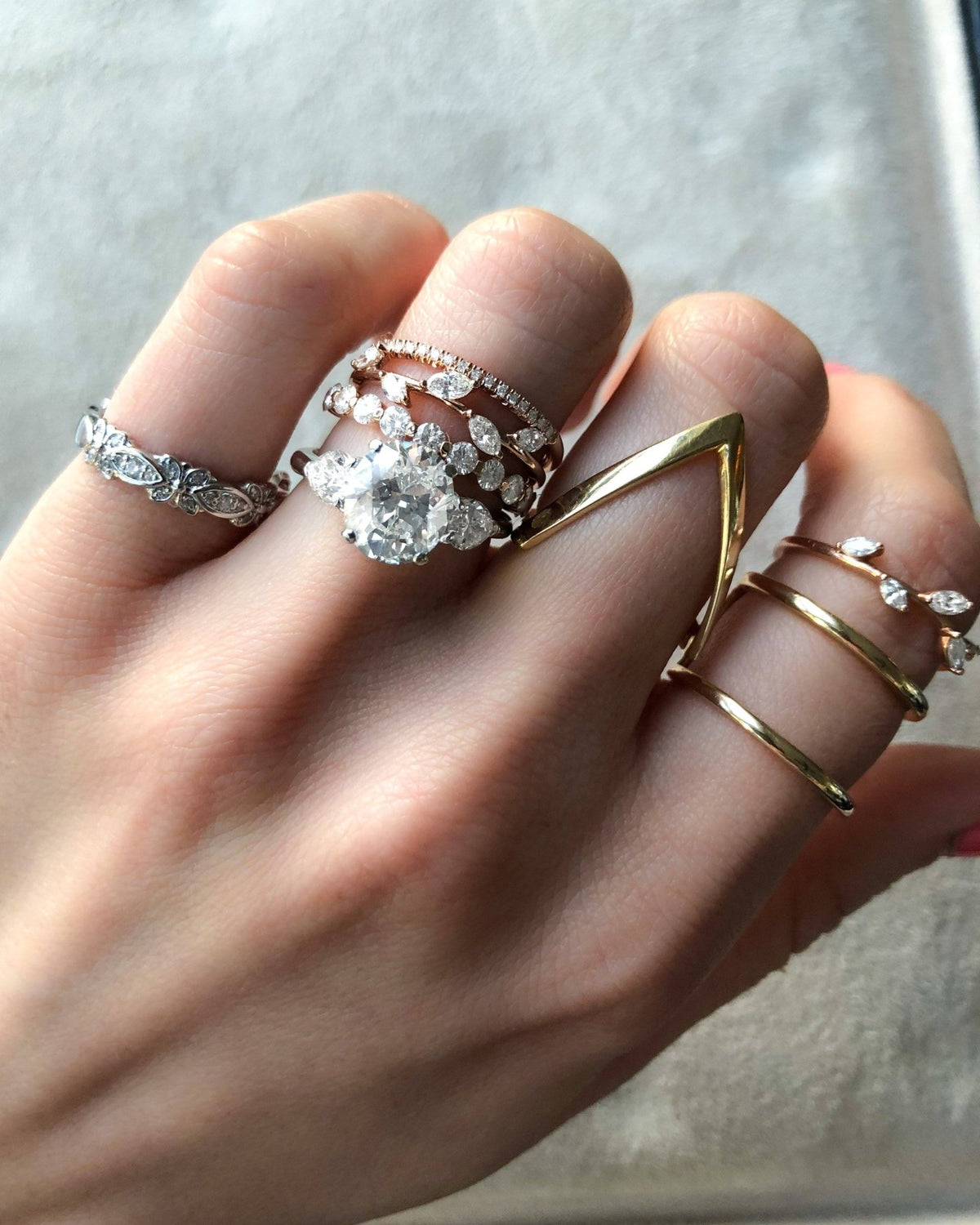 Petite French Pavé Wedding Band - GOODSTONE