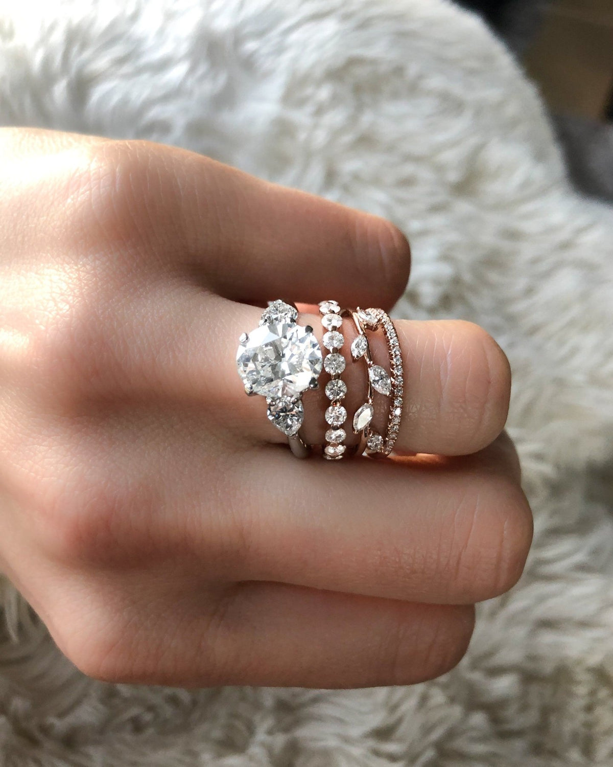 Petite French Pavé Wedding Band - GOODSTONE