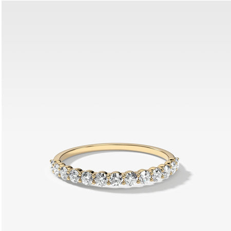 Petite Shared Prong Wedding Band Round diamonds