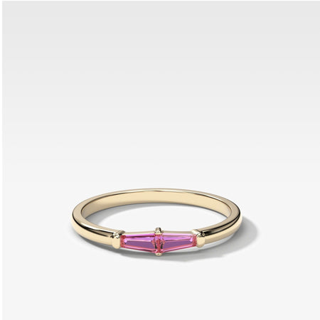Sapphire Petite Tapered Baguette Stacker