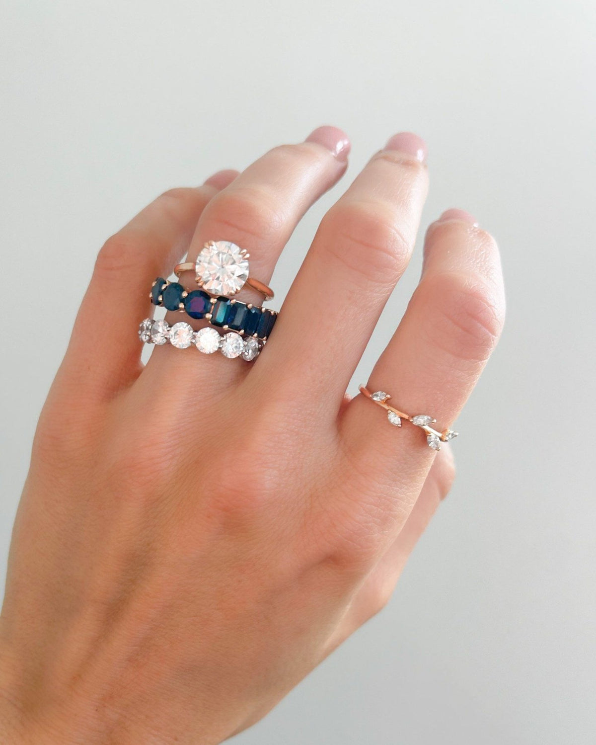 Reversible Blue Sapphire Eternity Band - GOODSTONE