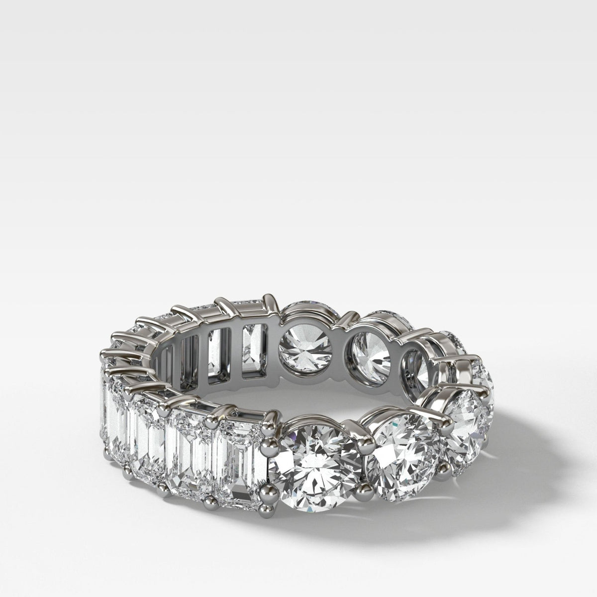 Reversible Diamond Eternity band (Round/Emerald Cut) - GOODSTONE