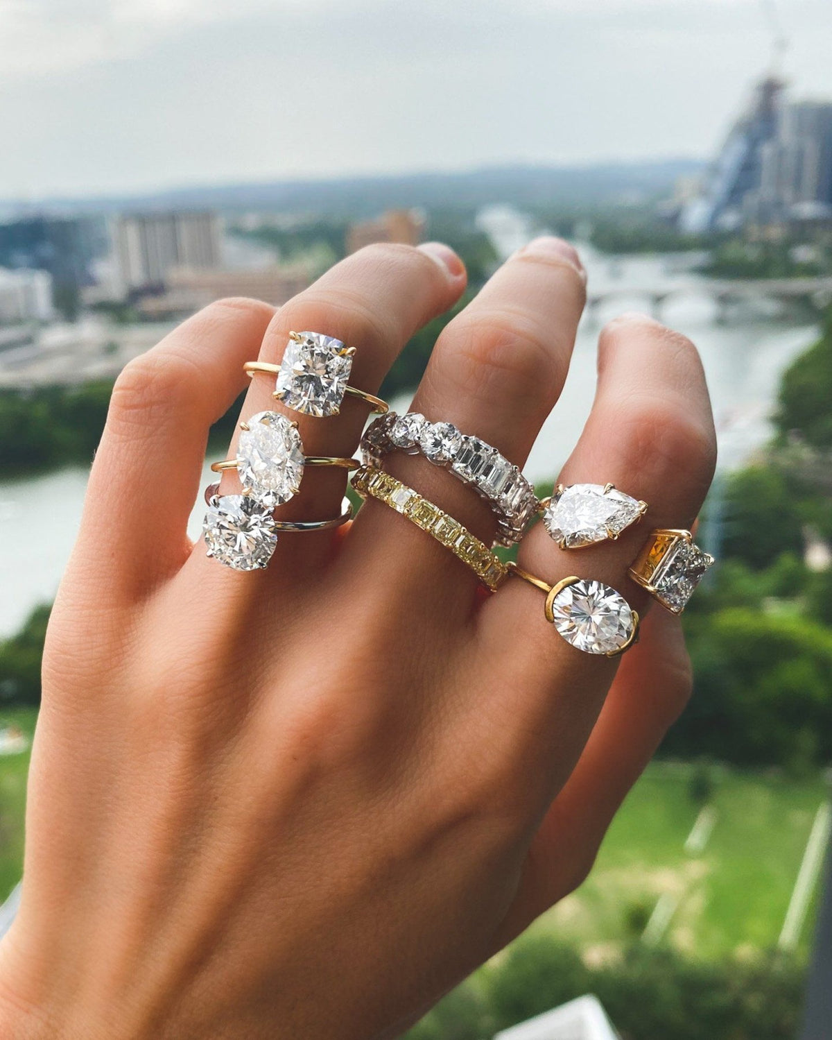 Reversible Diamond Eternity band (Round/Emerald Cut) - GOODSTONE