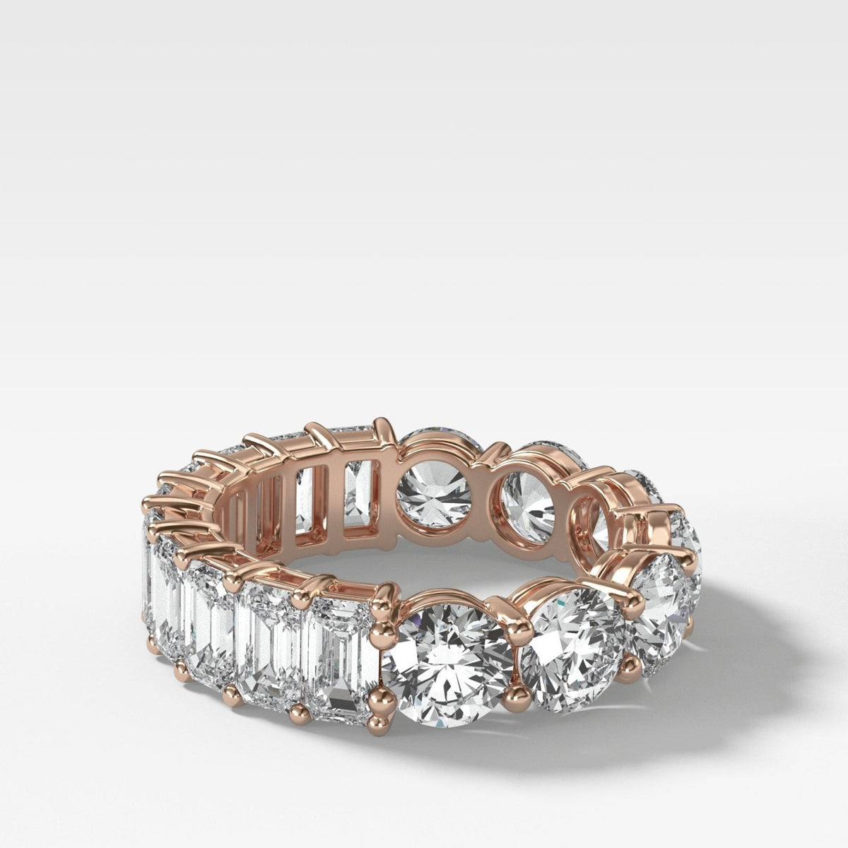 Reversible Diamond Eternity band (Round/Emerald Cut) - GOODSTONE