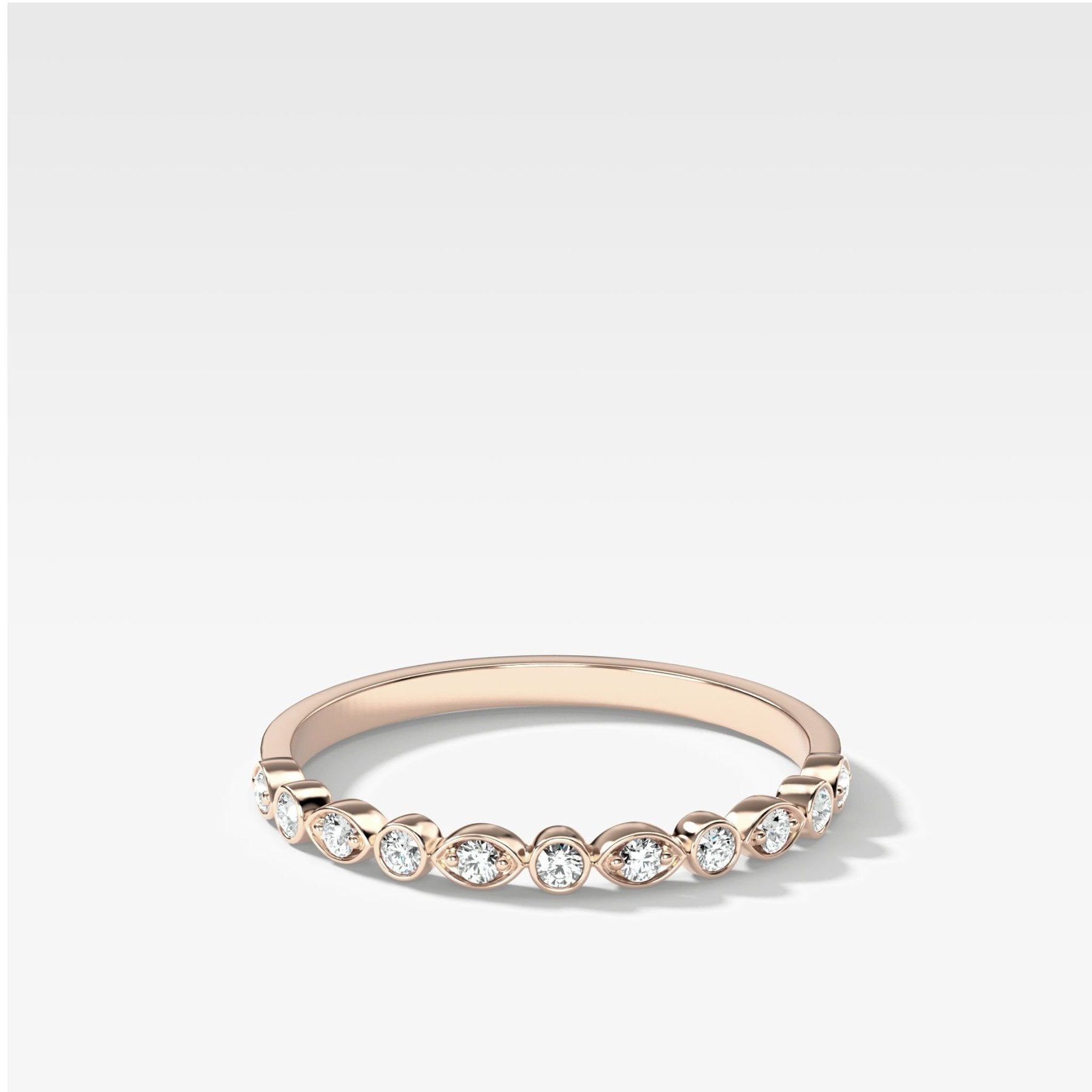 Scalloped Diamond Wedding Band - GOODSTONE