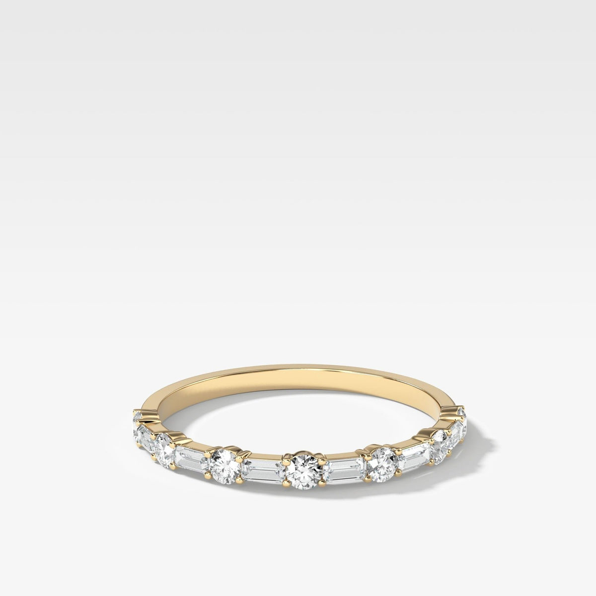 Scorpio Baguette Diamond Wedding Band