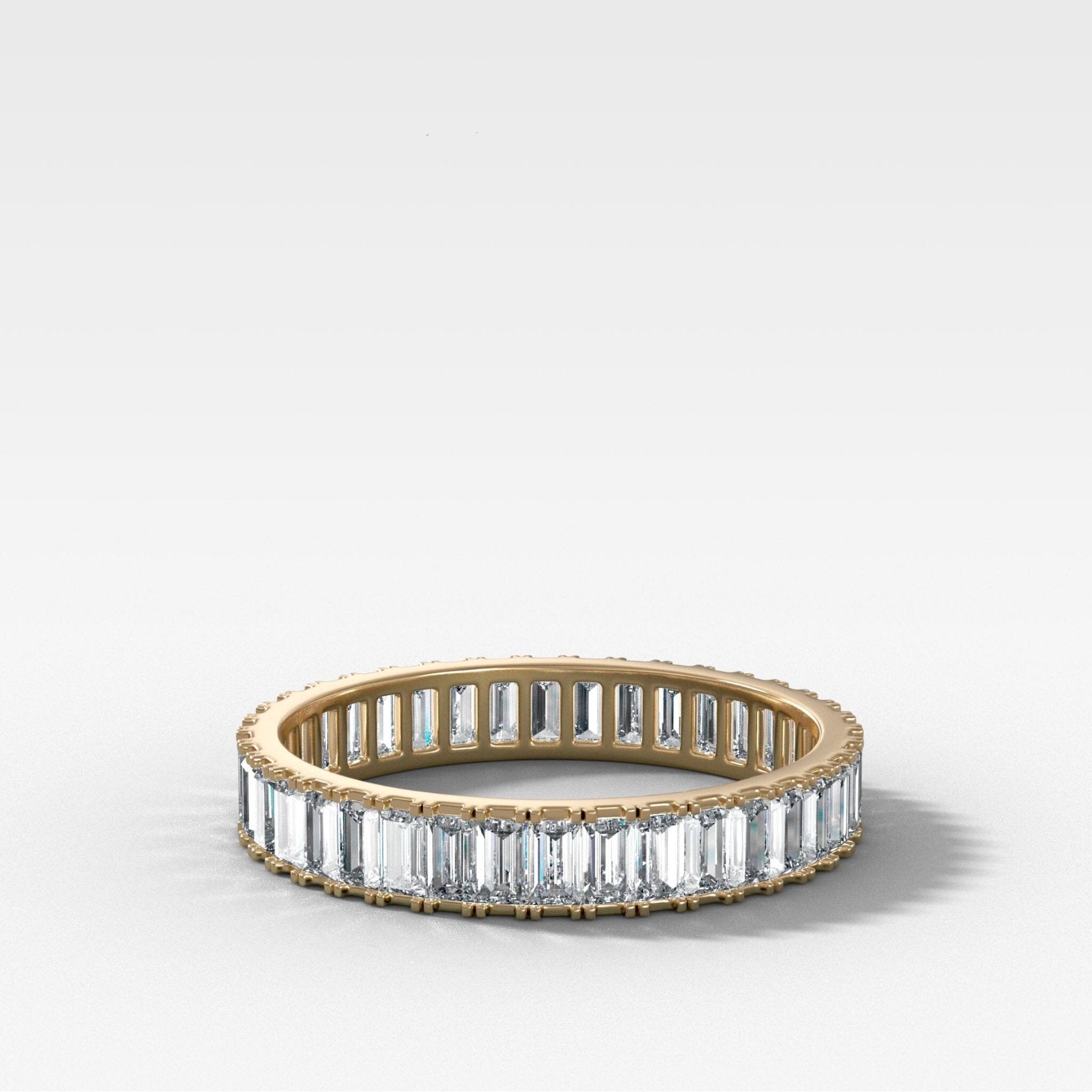 Straight Edge Baguette Diamond Eternity band - GOODSTONE