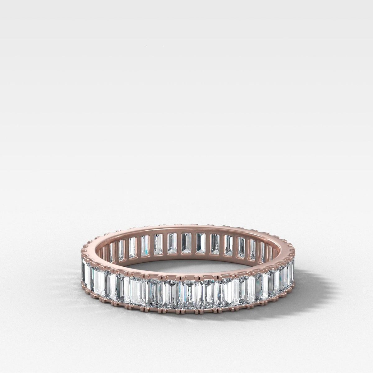 Straight Edge Baguette Diamond Eternity band - GOODSTONE