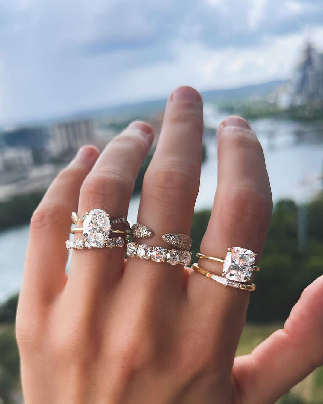 Thin + Simple Solitaire Engagement Ring With Elongated Cushion Cut Diamond - GOODSTONE