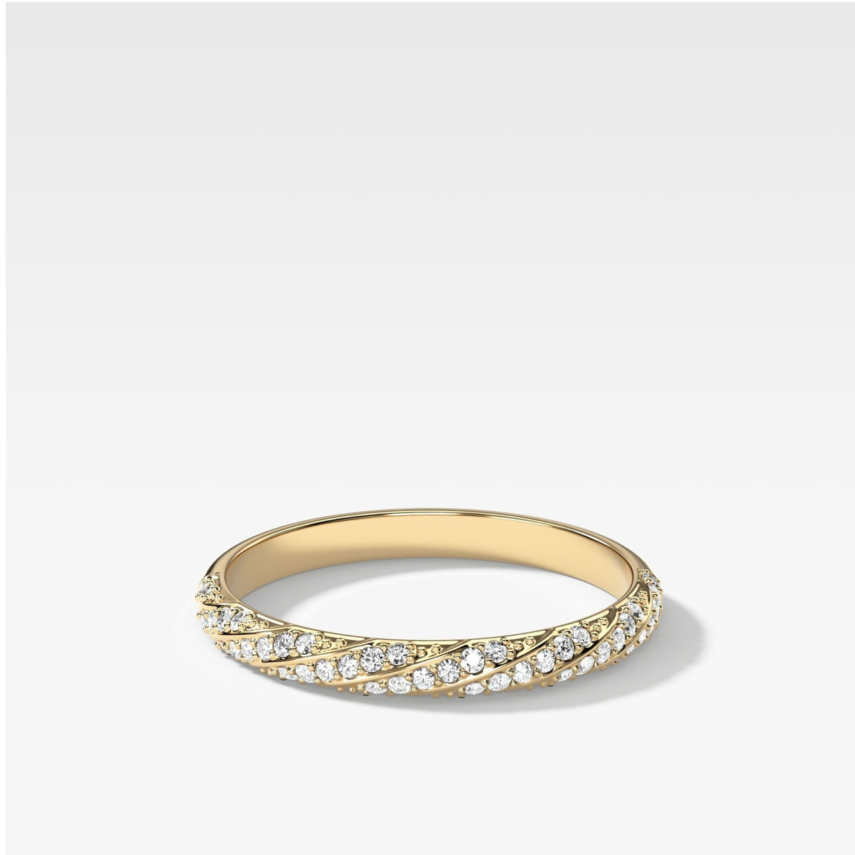 Twisted Pavé Wedding Band