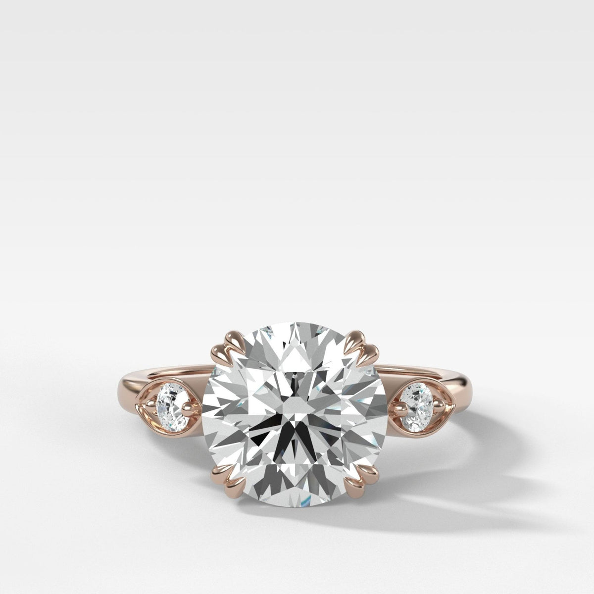 Vintage Ridge Shank Diamond Engagement Ring With Old Euro Cut Diamond - GOODSTONE