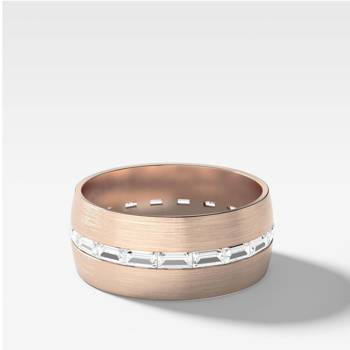 Wide Dome Diamond Baguette Eternity Band - GOODSTONE