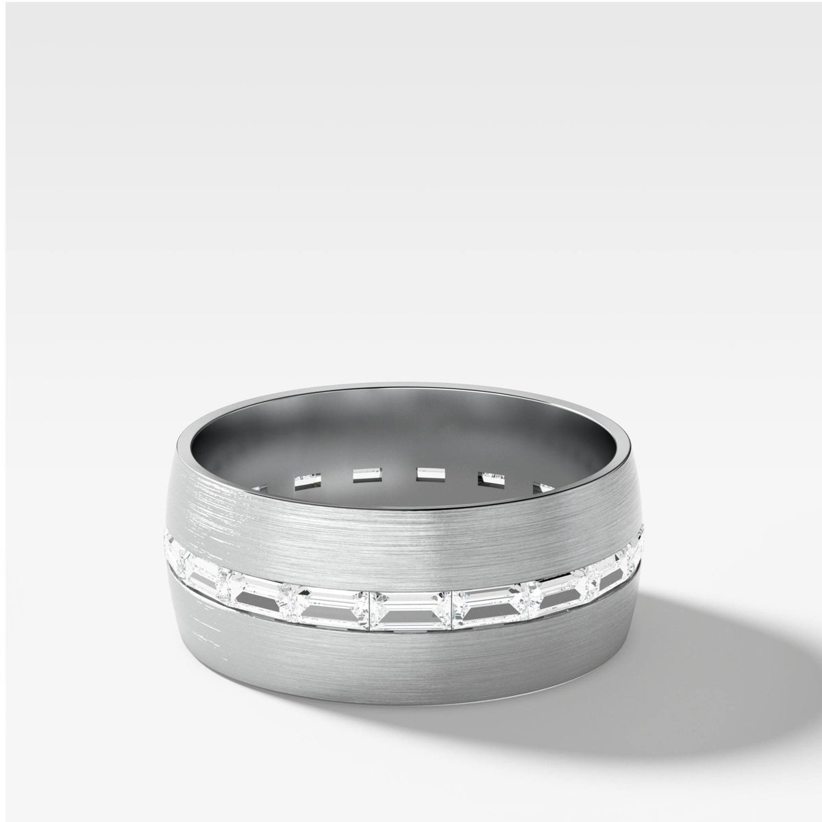 Wide Dome Diamond Baguette Eternity Band - GOODSTONE