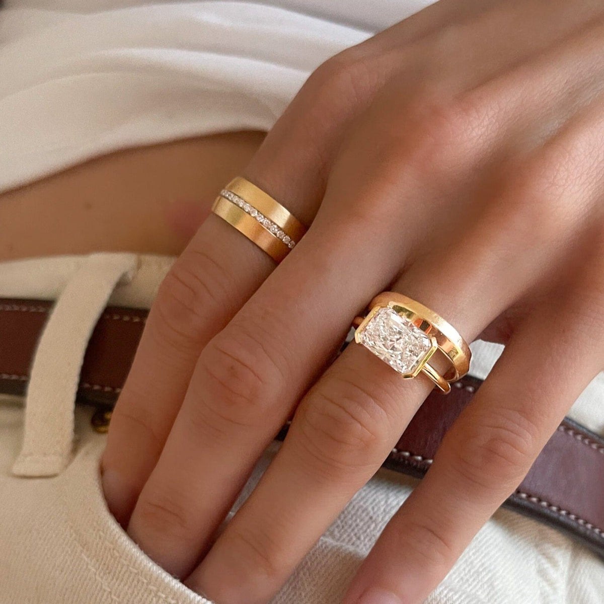 Wide Dome Diamond Pavé Eternity Band - GOODSTONE