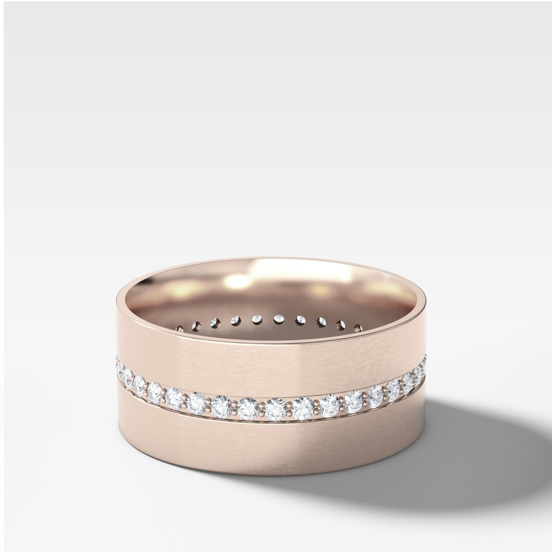 Wide Flat Diamond Pavé Eternity Band - GOODSTONE