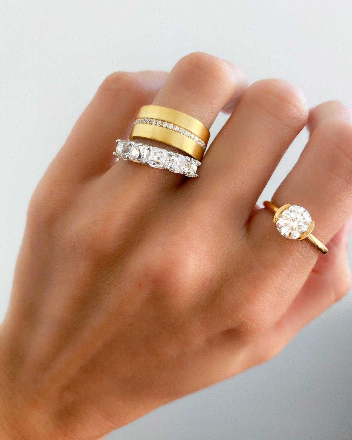 Wide Flat Diamond Pavé Eternity Band - GOODSTONE