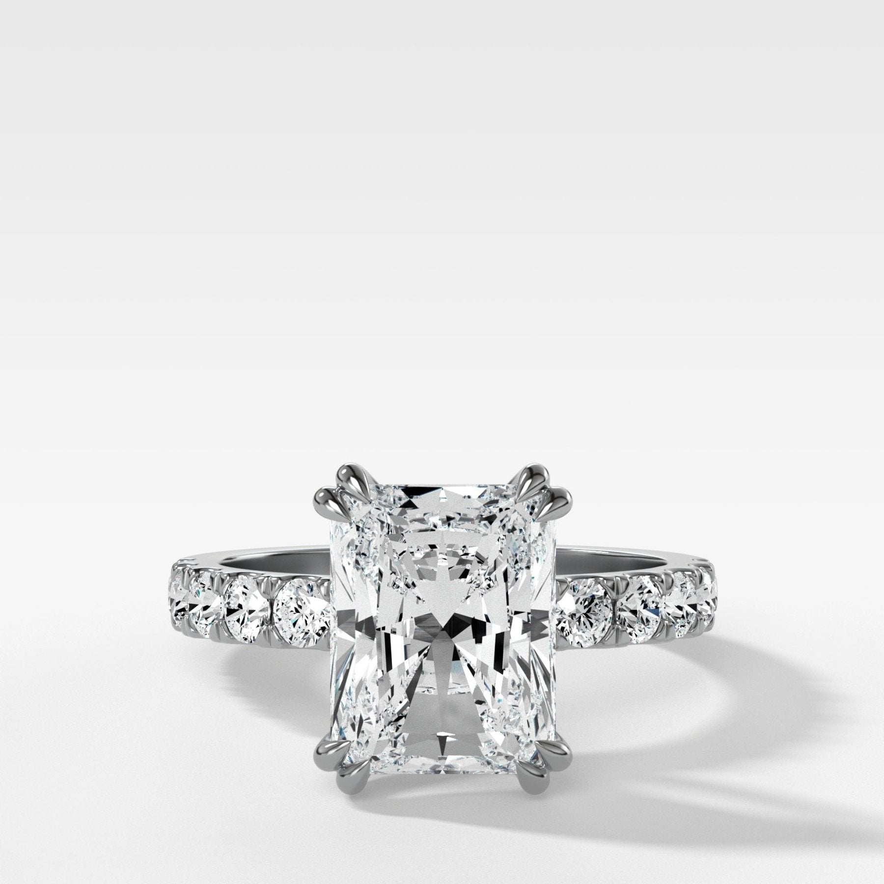 Zenith Engagement Ring With Elongated Radiant Cut Diamond - GOODSTONE