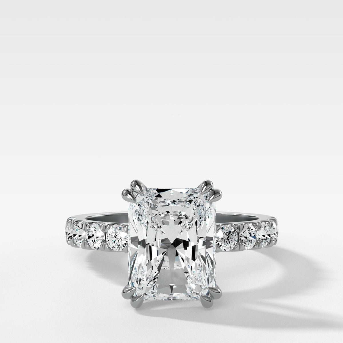 Zenith Engagement Ring With Elongated Radiant Cut Diamond - GOODSTONE