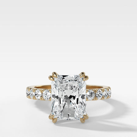 Zenith Engagement Ring Elongated Radiant Cut Diamond