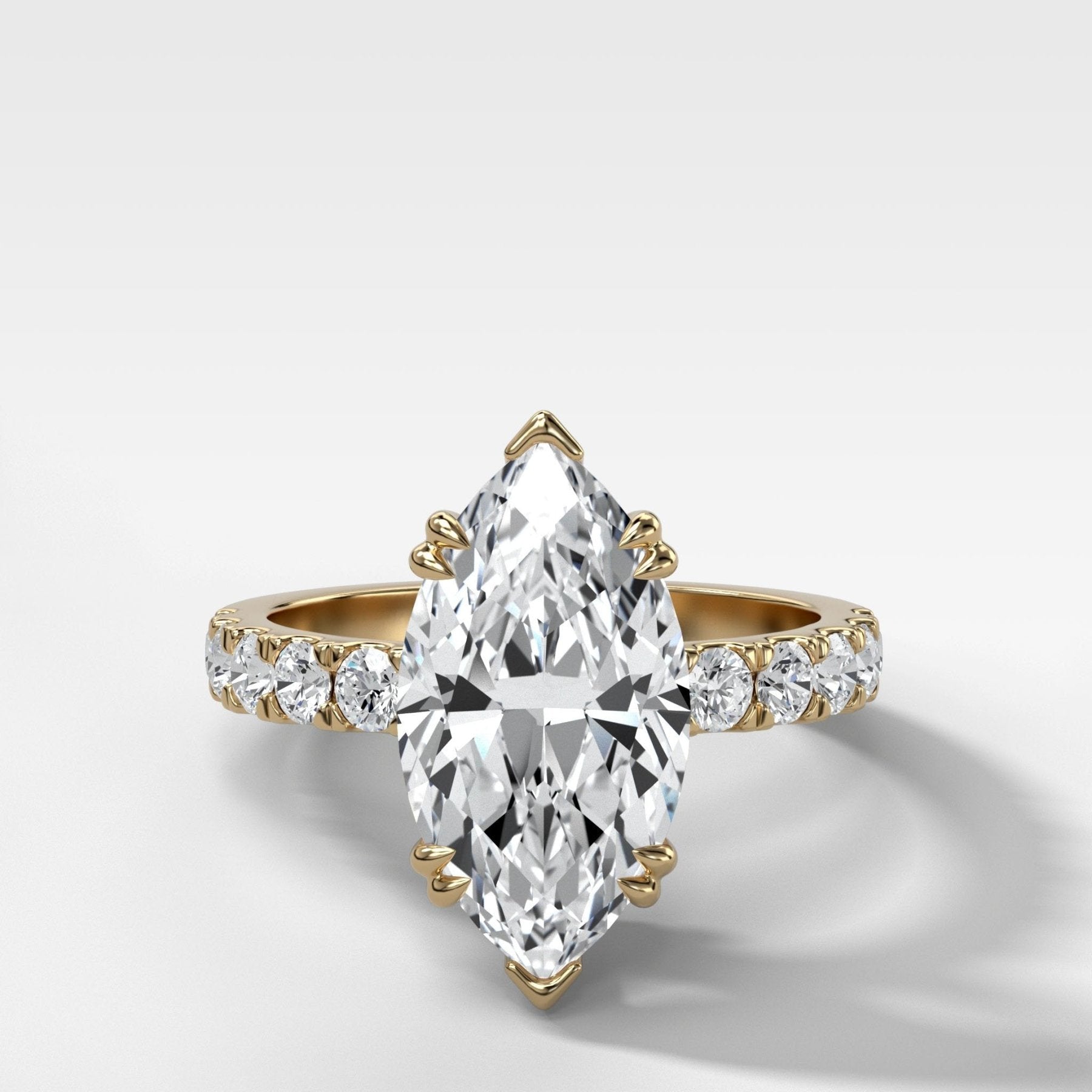 Zenith Engagement Ring With Marquise Cut Diamond - GOODSTONE