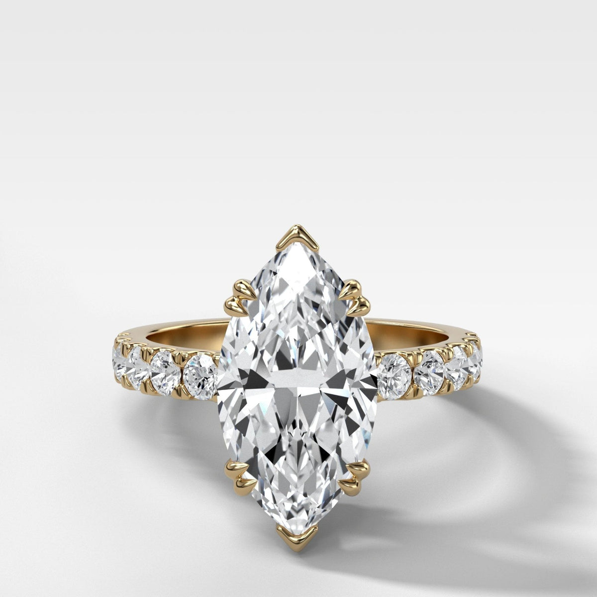 Zenith Engagement Ring With Marquise Cut Diamond - GOODSTONE