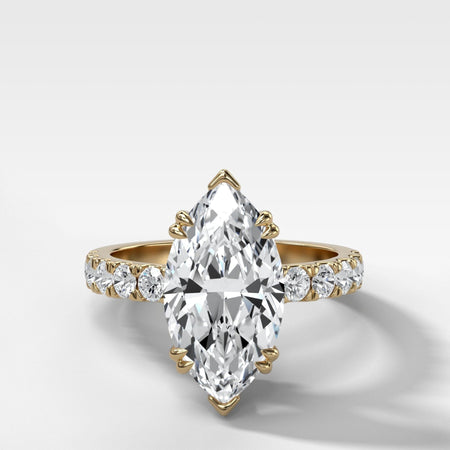 Zenith Engagement Ring Marquise Cut Diamond