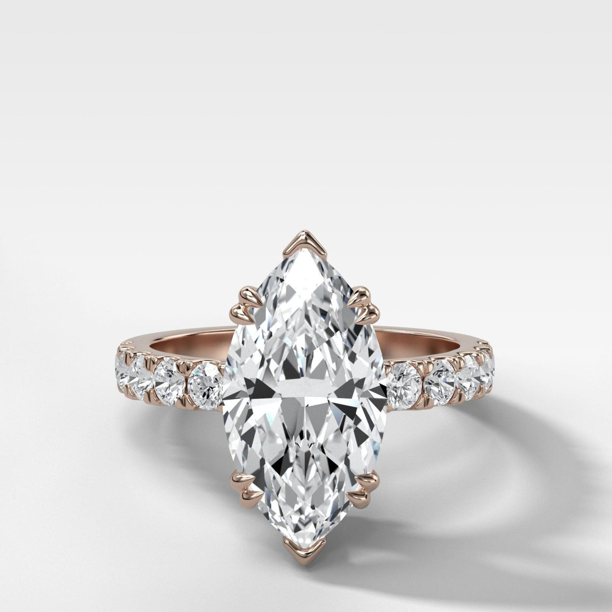 Zenith Engagement Ring With Marquise Cut Diamond - GOODSTONE