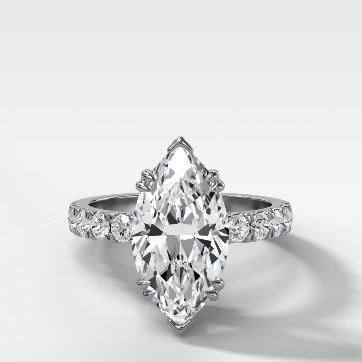 Zenith Engagement Ring With Marquise Cut Diamond - GOODSTONE