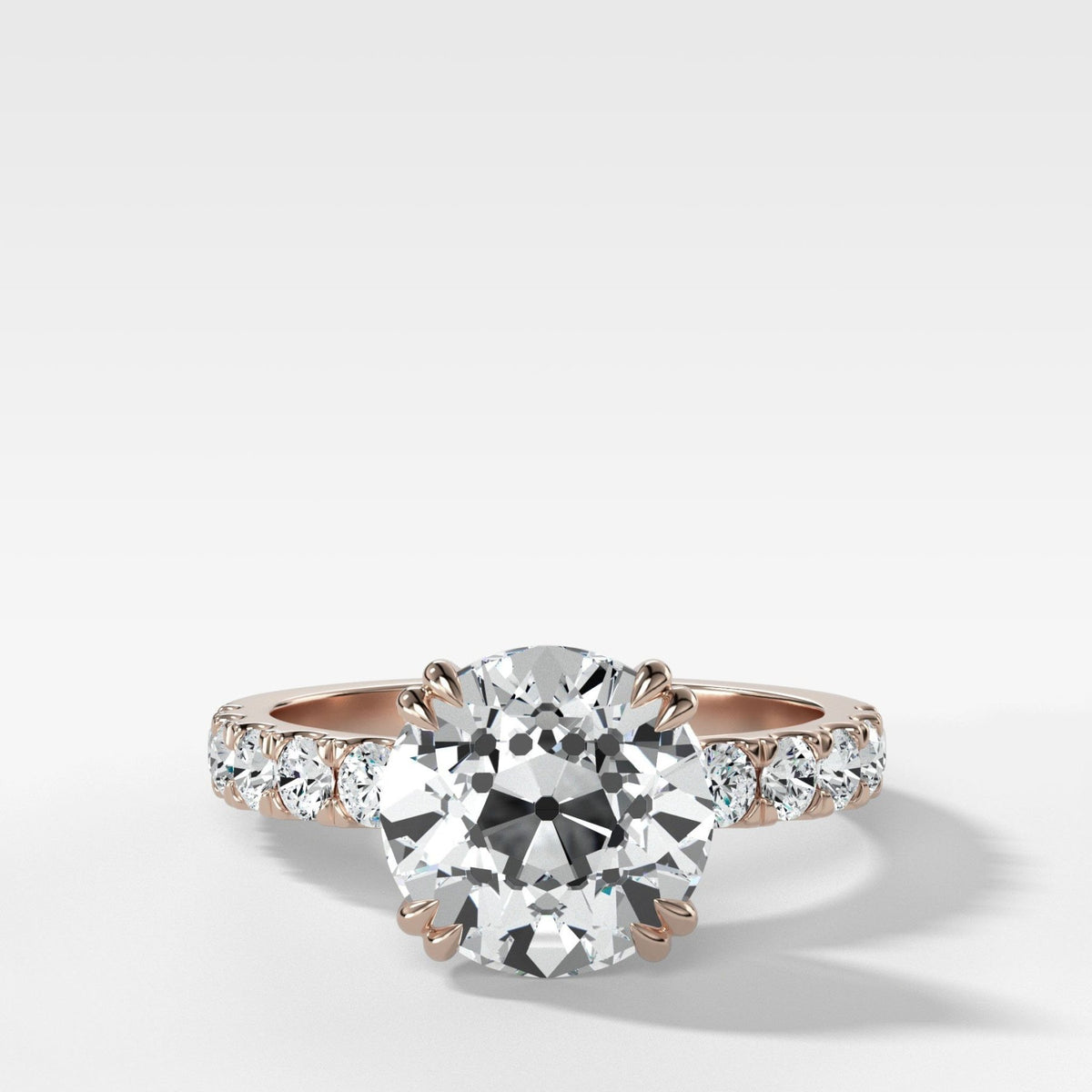 Zenith Engagement Ring With Old Euro Cut Diamond - GOODSTONE