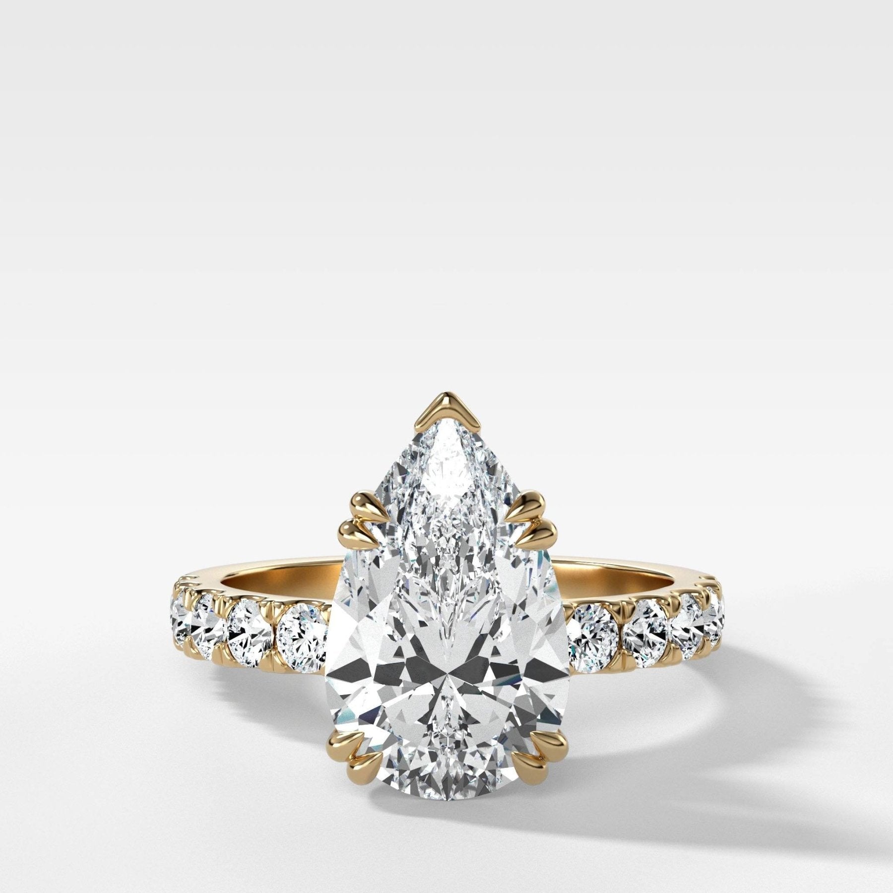 Zenith Engagement Ring With Pear Cut Diamond - GOODSTONE