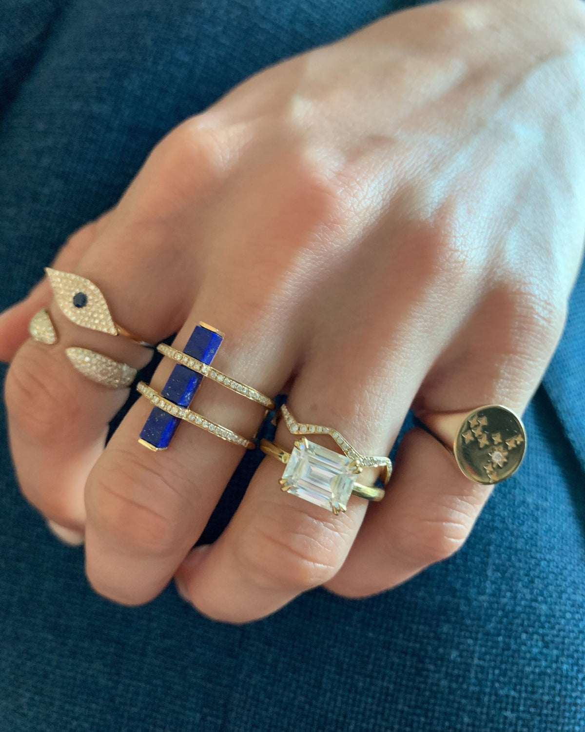 Zig Zag Pavé Band - GOODSTONE