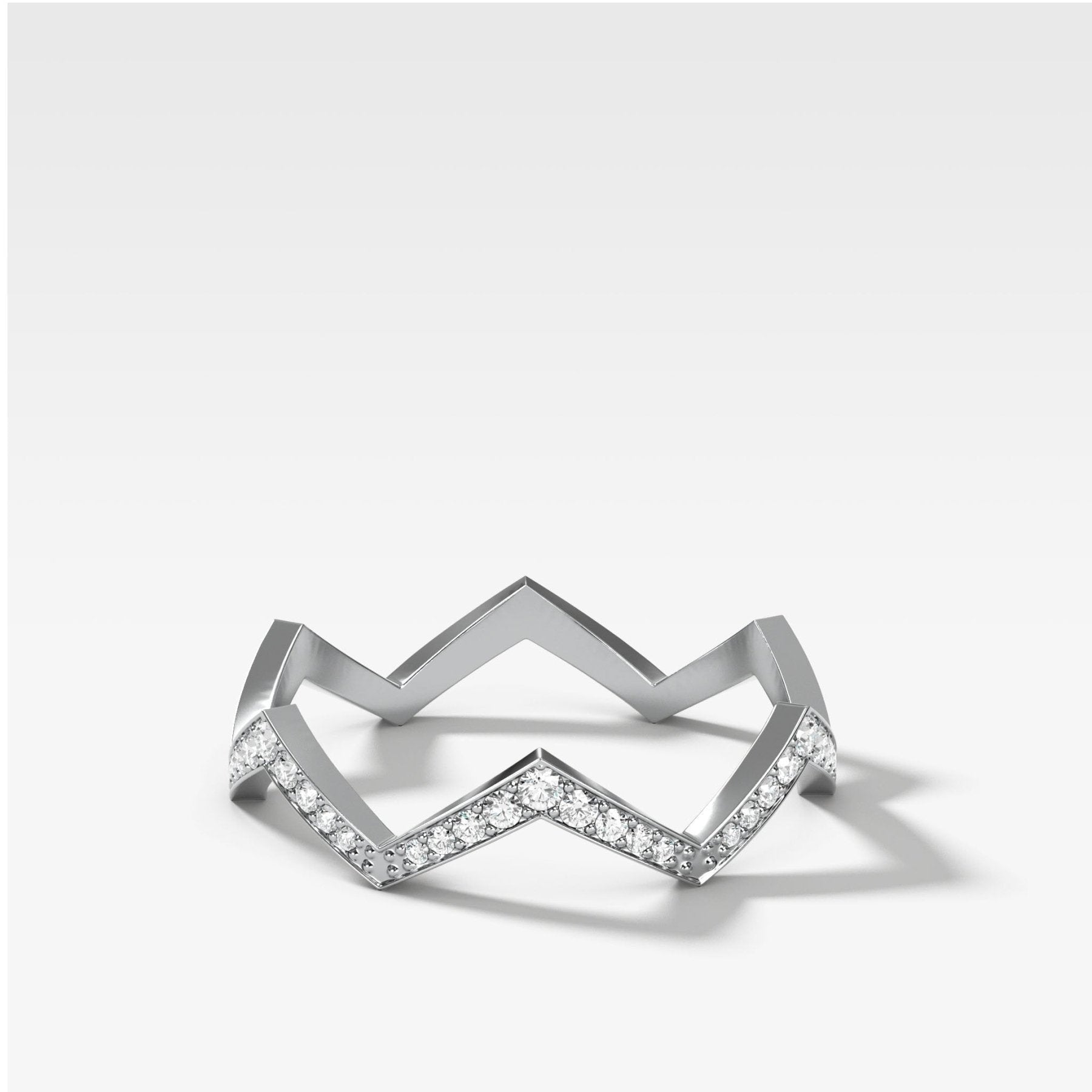 Zig Zag Pavé Band - GOODSTONE