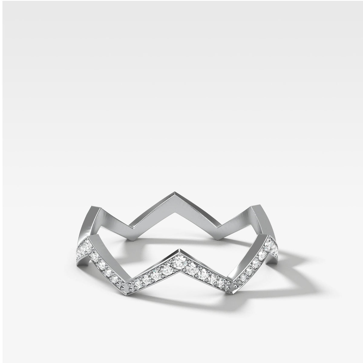 Zig Zag Pavé Band - GOODSTONE