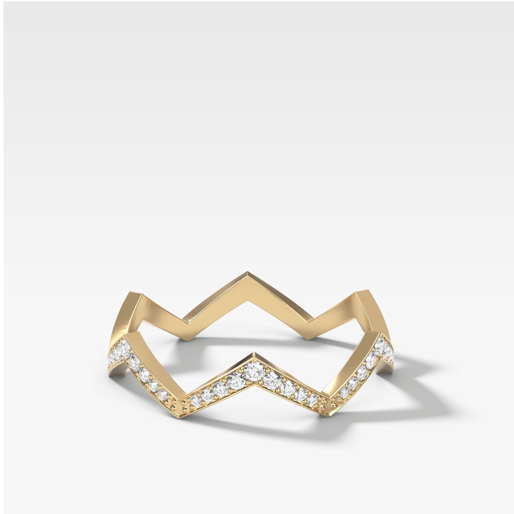 Zig Zag Pavé Band - GOODSTONE